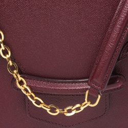 Pre Owned Alexander McQueen Burgundy Leather Lucite Heroine Shoulder Bag
