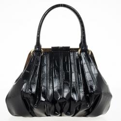Pre Owned Alexander McQueen Elvie Embossed Leather Tote