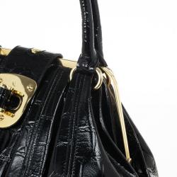 Pre Owned Alexander McQueen Elvie Embossed Leather Tote