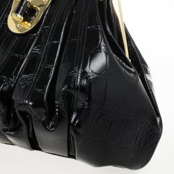 Pre Owned Alexander McQueen Elvie Embossed Leather Tote