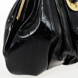 Pre Owned Alexander McQueen Elvie Embossed Leather Tote