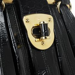 Pre Owned Alexander McQueen Elvie Embossed Leather Tote