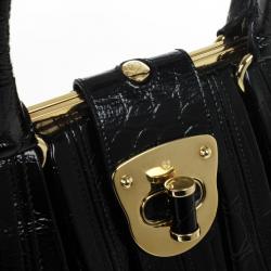 Pre Owned Alexander McQueen Elvie Embossed Leather Tote