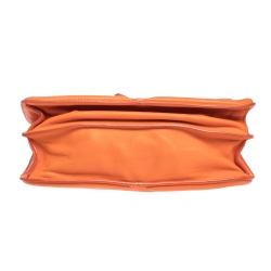 Pre Owned Alexander McQueen Orange Leather Lucite Heroine Shoulder Bag