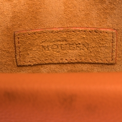 Pre Owned Alexander McQueen Orange Leather Lucite Heroine Shoulder Bag