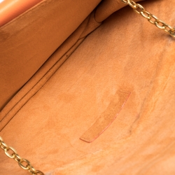 Pre Owned Alexander McQueen Orange Leather Lucite Heroine Shoulder Bag