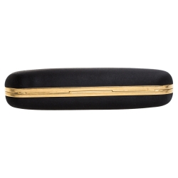 مملوكة مسبقًا Alexander McQueen Black Satin Skull Knuckle Box Clutch