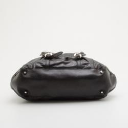 Pre Owned Alexander McQueen Black Leather Flapper Satchel 