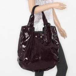 Pre Owned  Alexander McQueen Faithful Patent Leather Tote