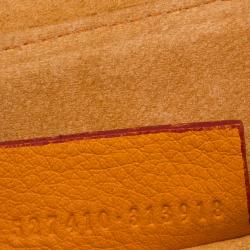 Pre Owned Alexander McQueen Red and Orange Leather Heroine Chain Satchel