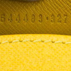 Pre Owned Alexander McQueen Yellow Woven Grain Leather Mini Heroine Shoulder Bag
