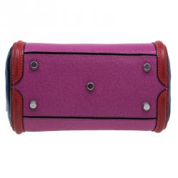 Pre Owned Alexander McQueen Multicolor Grain Leather Mini Heroine Shoulder Bag