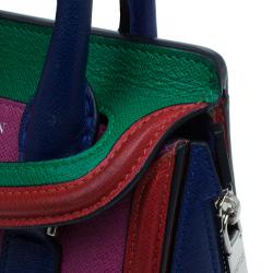 Pre Owned Alexander McQueen Multicolor Grain Leather Mini Heroine Shoulder Bag