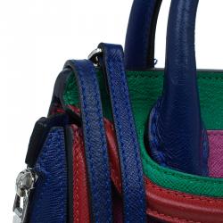 Pre Owned Alexander McQueen Multicolor Grain Leather Mini Heroine Shoulder Bag