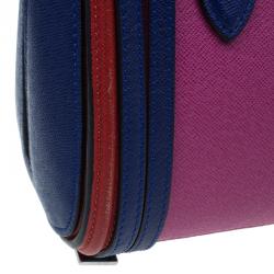 Pre Owned Alexander McQueen Multicolor Grain Leather Mini Heroine Shoulder Bag