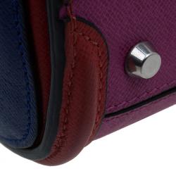 Pre Owned Alexander McQueen Multicolor Grain Leather Mini Heroine Shoulder Bag