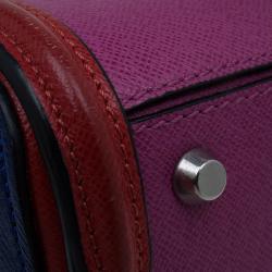 Pre Owned Alexander McQueen Multicolor Grain Leather Mini Heroine Shoulder Bag