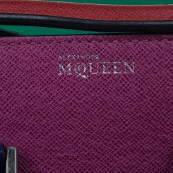 Pre Owned Alexander McQueen Multicolor Grain Leather Mini Heroine Shoulder Bag