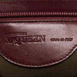 Pre Owned Alexander McQueen Multicolor Paisley Patent Leather Hinge Turn Lock Satchel