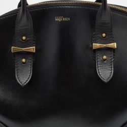 Pre Owned Alexander McQueen Black Leather Medium Legend Satchel