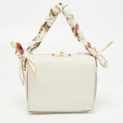 Alexander McQueen Off White Leather Box 19 Shoulder Bag 