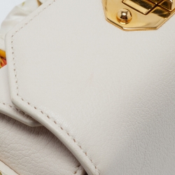 Alexander McQueen Off White Leather Box 19 Shoulder Bag 