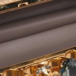 Pre Owned حقيبة كلتش أليكساندر مكوين ناكل بوكس بجمجمة مرصعة سويدي سوداء 