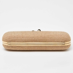 Pre Owned حقيبة كلتش أليكساندر مكوين ناكل بوكس بجمجمة مرصعة سويدي سوداء 