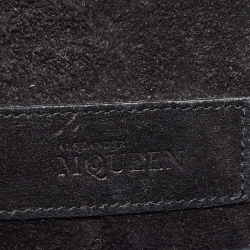 Pre Owned Alexander McQueen Black Leather Mini Studded Heroine Crossbody Bag