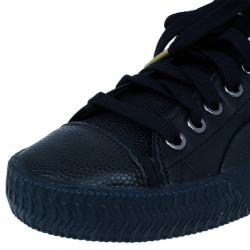 مملوكة مسبقًا Alexander McQueen for Puma Black Leather Street Climb Low Top Sneakers Size 39