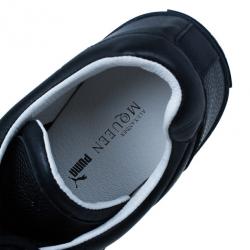 مملوكة مسبقًا Alexander McQueen for Puma Black Leather Street Climb Low Top Sneakers Size 39