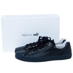 مملوكة مسبقًا Alexander McQueen for Puma Black Leather Street Climb Low Top Sneakers Size 39