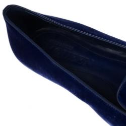 مملوكة مسبقًا Alexander McQueen Purple Velvet Skull Smoking Slippers Size 41