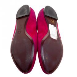 Pre Owned Alexander McQueen Pink Suede Sequins Skull Smoking Slippers Size 39