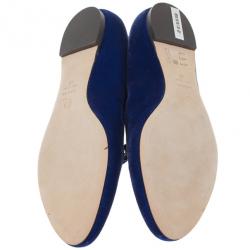 مملوكة مسبقًا Alexander McQueen Blue Velvet Skull Smoking Slippers Size 40