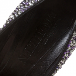 Pre Owned Alexander McQueen Black Suede Crystal Embellished Pumps Size 40