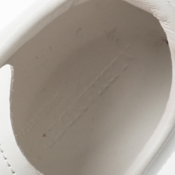 Pre Owned Alexander McQueen Red Glitter Platform Lace Up Sneakers Size 37