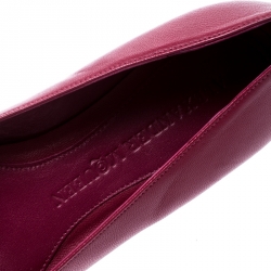 Pre Owned Alexander McQueen Pink Leather Skull City Ballet Flats Size 36