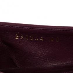 Pre Owned Alexander McQueen Suede Magenta Skull Smoking Slippers Size 40