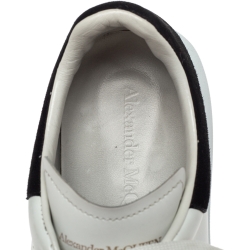 Pre Owned Alexander McQueen White Leather Oversized Low Top Sneakers Size 37