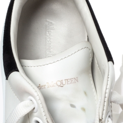 Pre Owned Alexander McQueen White Leather Oversized Low Top Sneakers Size 37