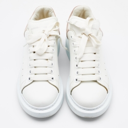 Pre Owned Alexander McQueen White Leather Oversized Low Top Sneakers Size 39