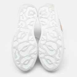 Pre Owned Alexander McQueen White Leather Oversized Low Top Sneakers Size 39