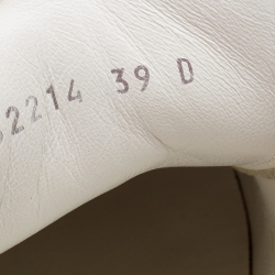 Pre Owned Alexander McQueen White Leather Oversized Low Top Sneakers Size 39