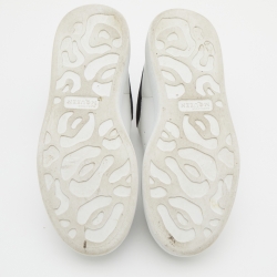 Pre Owned Alexander McQueen White Leather Oversized Low Top Sneakers Size 36.5