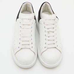 Pre Owned Alexander McQueen White Leather Oversized Low Top Sneakers Size 36.5