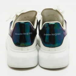 Pre Owned Alexander McQueen White Leather Oversized Sneakers Size 35