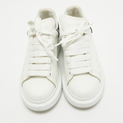 Pre Owned Alexander McQueen White Leather Oversized Sneakers Size 35
