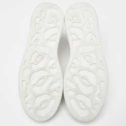 مملوكة مسبقًا Alexander McQueen White/Pink Suede and  Leather Larry Sneakers Size 40