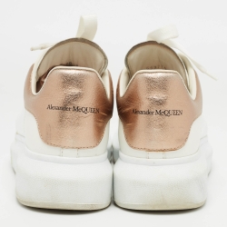 Alexander McQueen White Leather Oversized  Sneakers Size 38